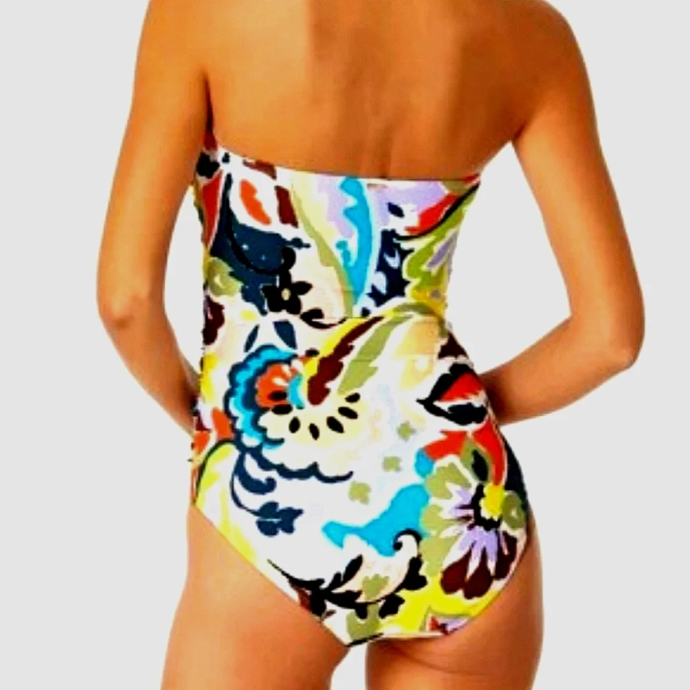 Anne Cole Women's Twist Front Top/Shirred One Piece Swimsuit Size 14  NWT - Picture 9 of 9